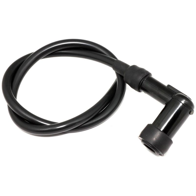 Zwarte bougiedop en bougiekabel Easyboost hoogspanning 50 cm 2-takt