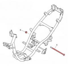 Subframe Achse und Abstandhalter MBK Nitro Aerox Mach-G