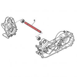 Subframe spacer and axis for MBK Nitro Yamaha Aerox