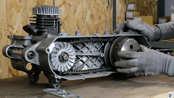 Refit the torque drive/clutch and clutch bell assembly
