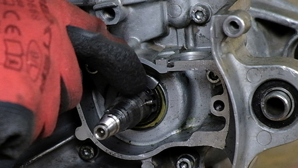 Remove the drive pin from the oil pump